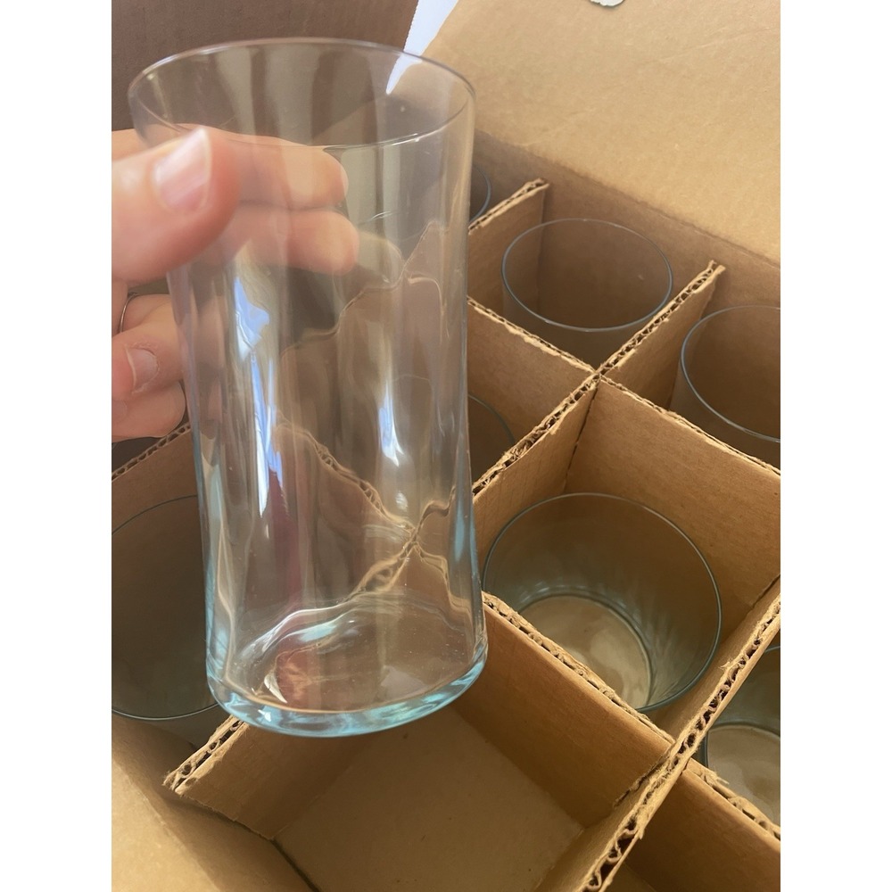 Vintage Mirage Bermuda Blue Glassware Set 24 Pc Coastal Mid Century Barware - Picture 4 of 10
